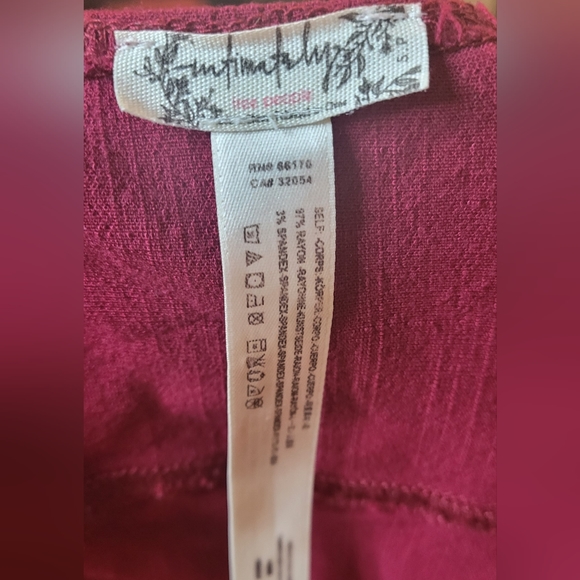 Bundle Free People Intimately Ribbed Sleeveless Brami & Front Button Red Cami XS - Picture 12 of 12